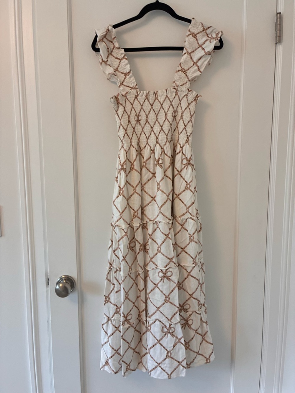 Hill House Ellie nap dress in nautical trellis